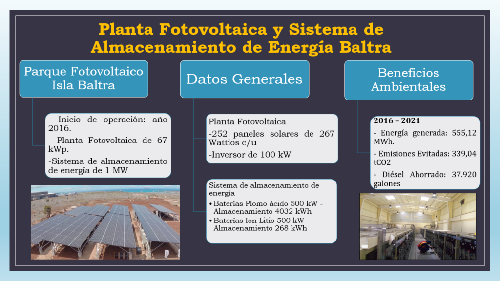 Planta Fotovoltaica y Sistema de Almacenamiento de Energia Baltra